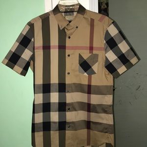 burberry short sleeve button up